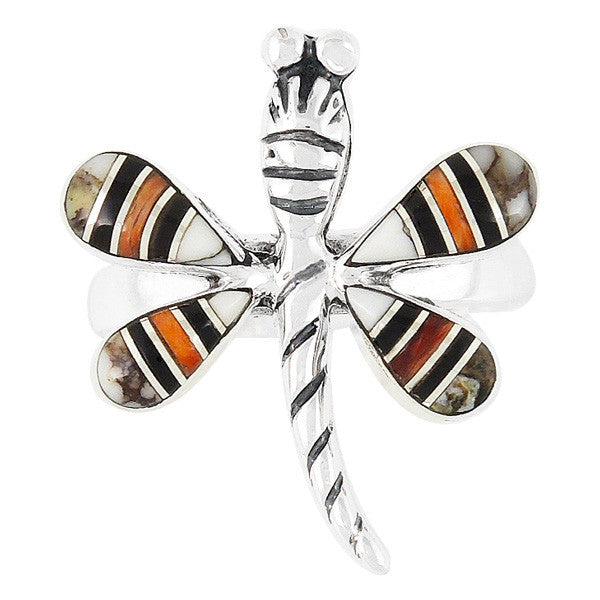 Sterling Silver Gemstone Dragonfly Rings R2049