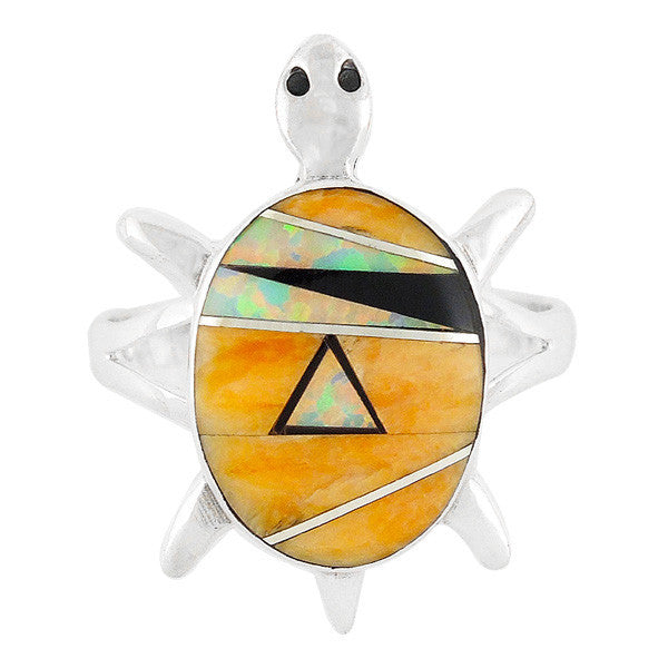 Sterling Silver Gemstone Turtle Rings R2235