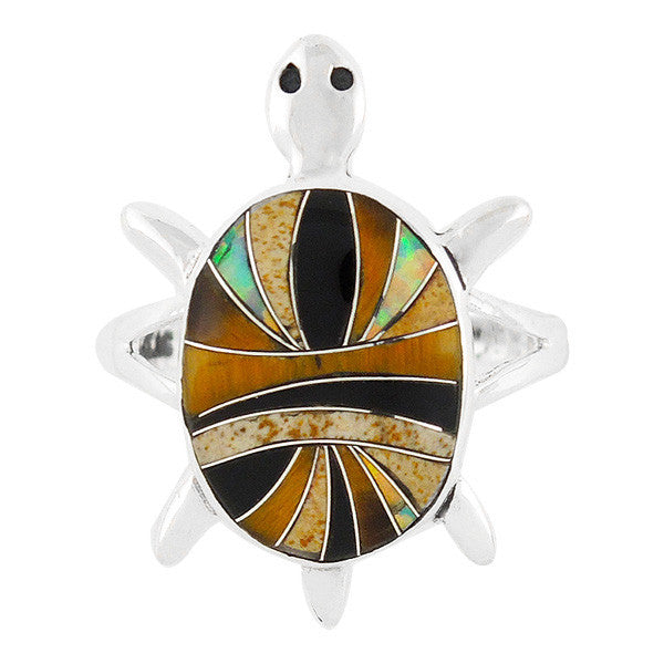 Sterling Silver Gemstone Turtle Rings R2235