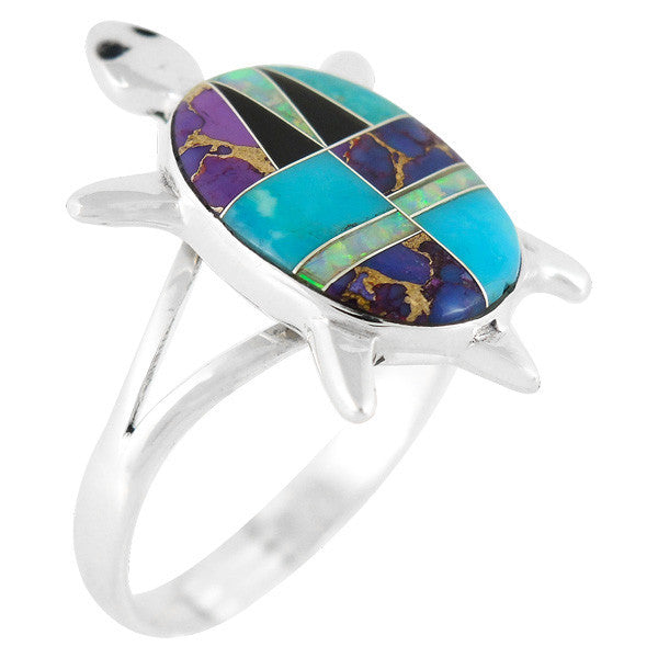 Sterling Silver Gemstone Turtle Rings R2235