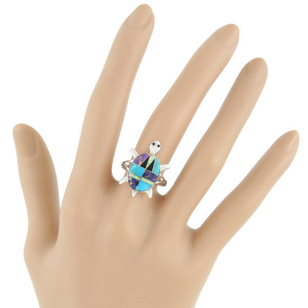 Sterling Silver Gemstone Turtle Rings R2235