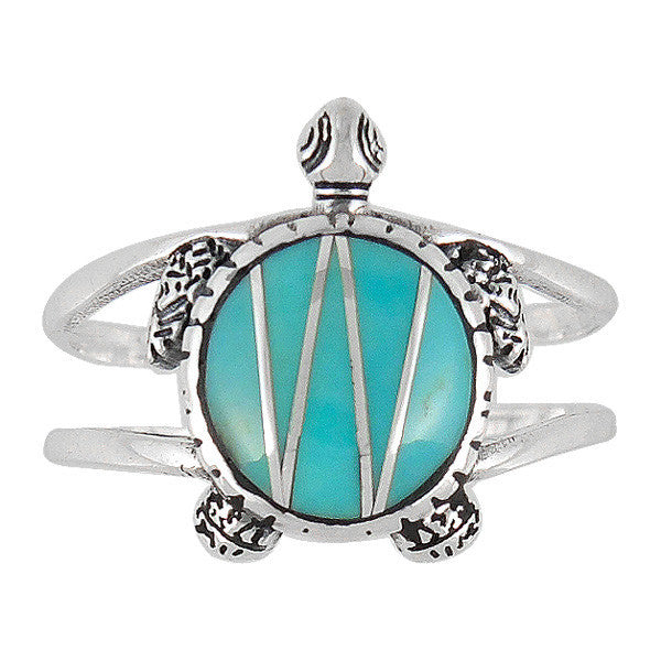 Sterling Silver Gemstone Turtle Rings R2243