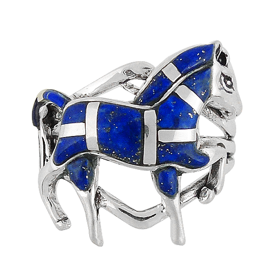 Sterling Silver Gemstone Horse Rings R2048