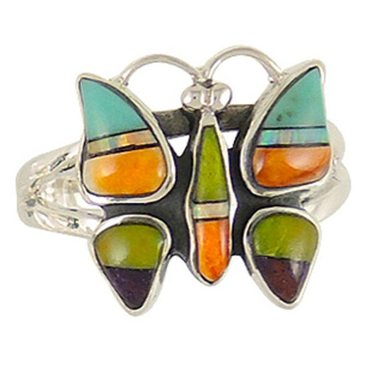 Sterling Silver Gemstone Butterfly Rings R2037