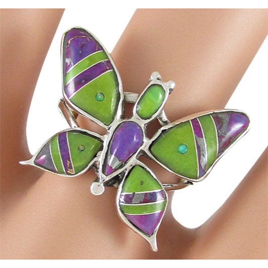 Sterling Silver Gemstone Butterfly Rings R2043