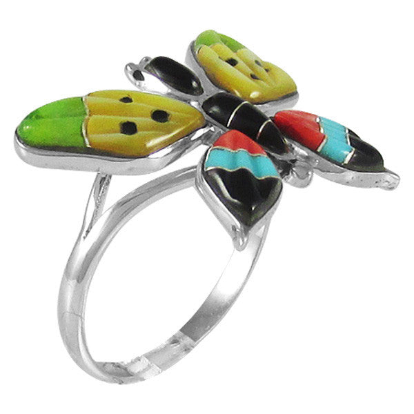 Sterling Silver Gemstone Butterfly Rings R2043