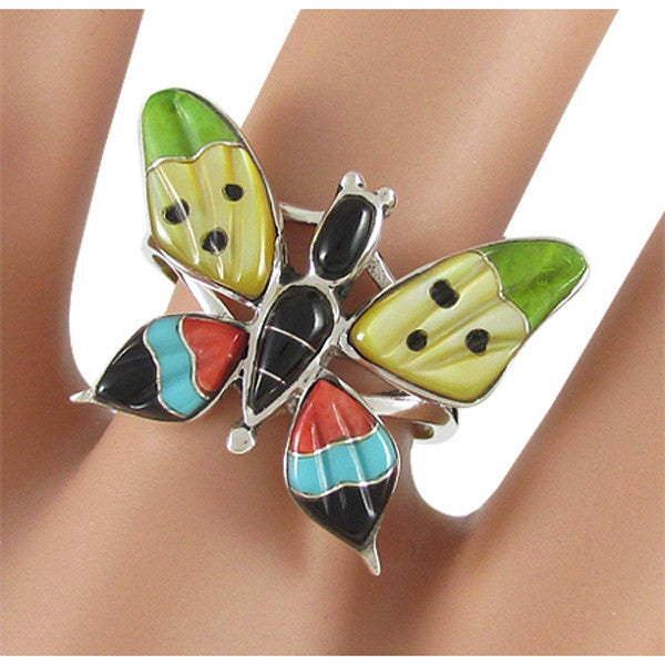 Sterling Silver Gemstone Butterfly Rings R2043