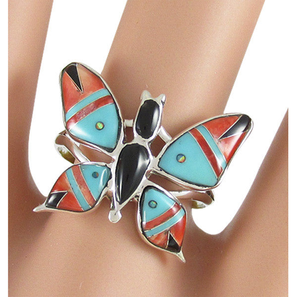 Sterling Silver Gemstone Butterfly Rings R2043