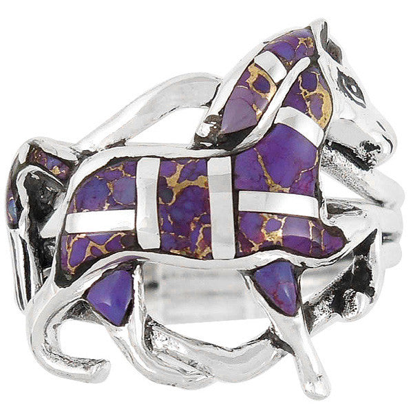 Sterling Silver Gemstone Horse Rings R2048