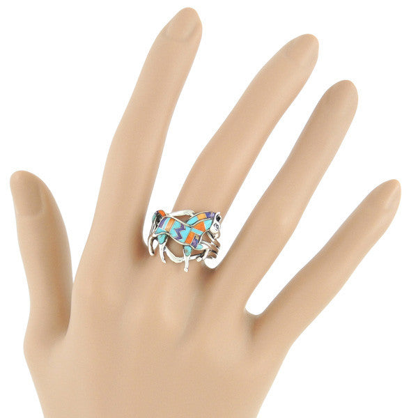 Sterling Silver Gemstone Horse Rings R2048
