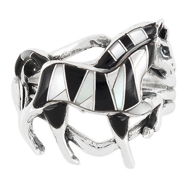 Sterling Silver Gemstone Horse Rings R2048
