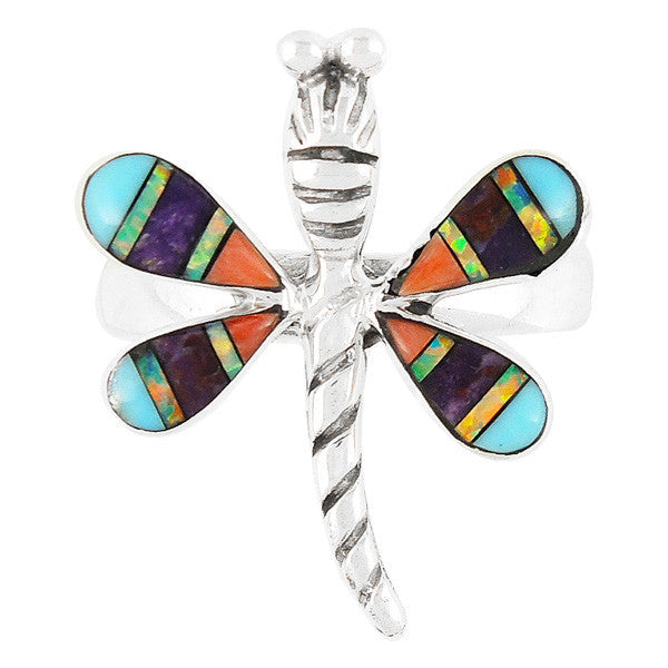 Sterling Silver Gemstone Dragonfly Rings R2049