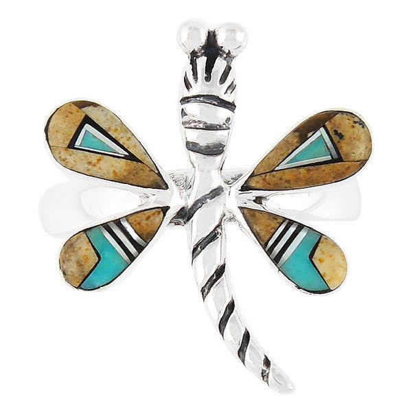 Sterling Silver Gemstone Dragonfly Rings R2049