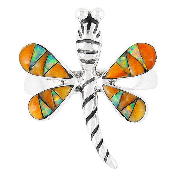 Sterling Silver Gemstone Dragonfly Rings R2049