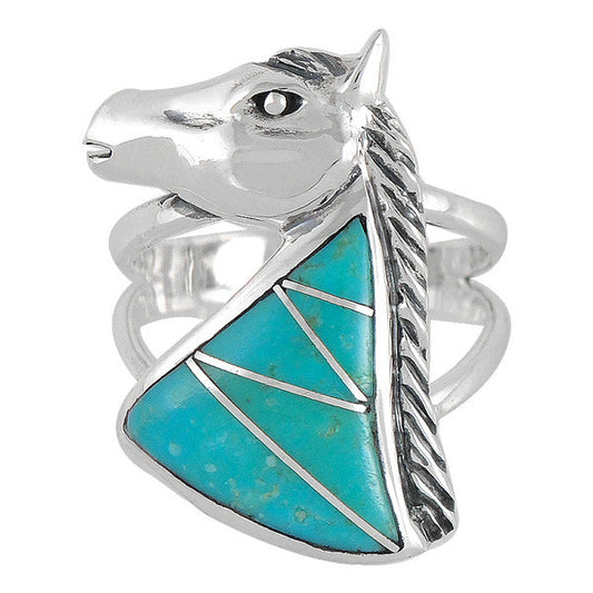 Sterling Silver Gemstone Horse Rings R2213