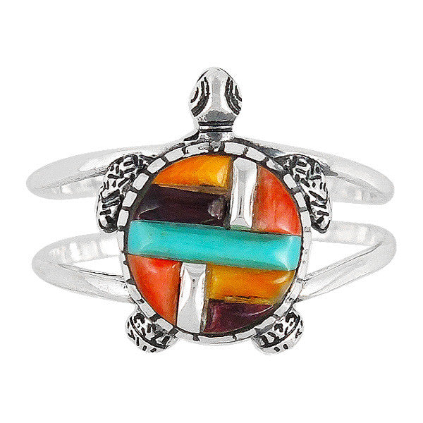 Sterling Silver Gemstone Turtle Rings R2243