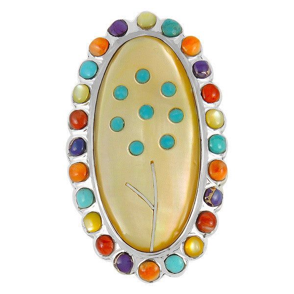 Sterling Silver Gemstone Flower Rings R2252