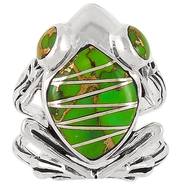 Sterling Silver Gemstone Frog Rings R2266