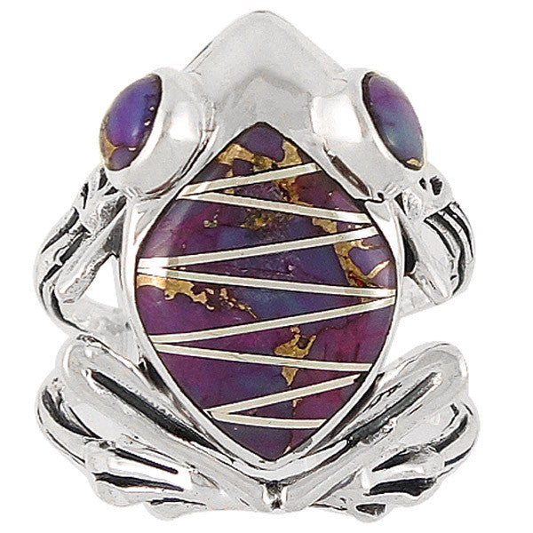 Sterling Silver Gemstone Frog Rings R2266