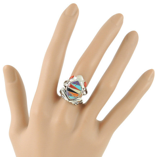 Sterling Silver Gemstone Frog Rings R2266